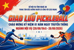SÔI NỔI GIẢI THỂ THAO PICKLEBALL CHÀO MỪNG KỶ NIỆM 81 NĂM NGÀY TRUYỀN THỐNG NGÀNH NỘI VỤ TỈNH NGHỆ AN